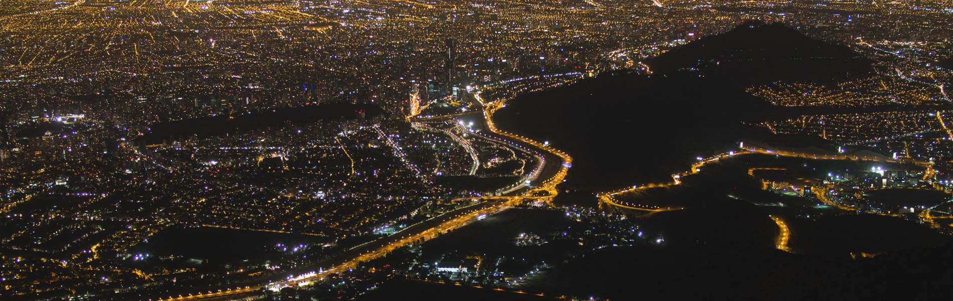 Santiago Night City View