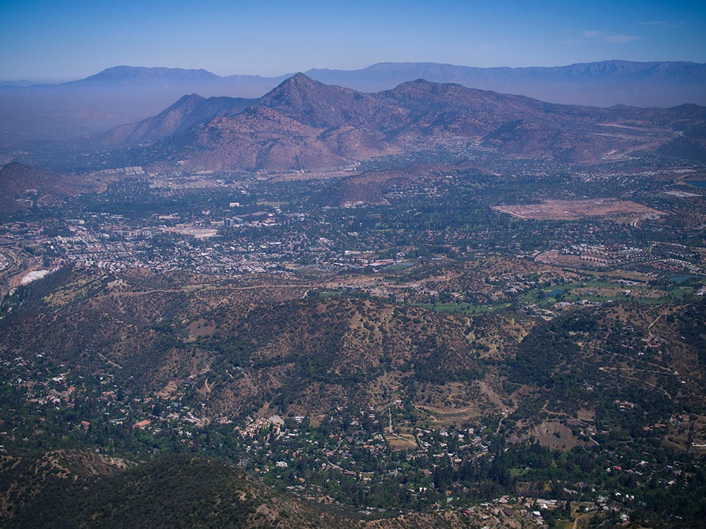 View of Santiago from Pochoco Mountain - Hiking and trekking near Santiago