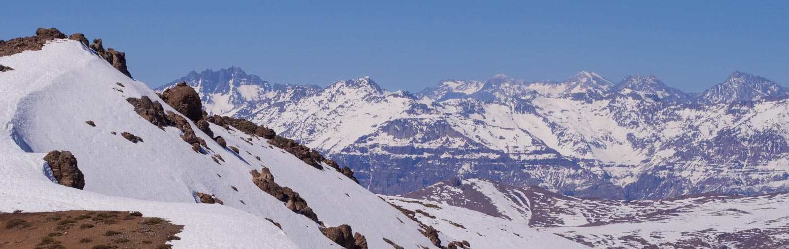 Provincia mountain summit with the Andes Mountain Range in the background.