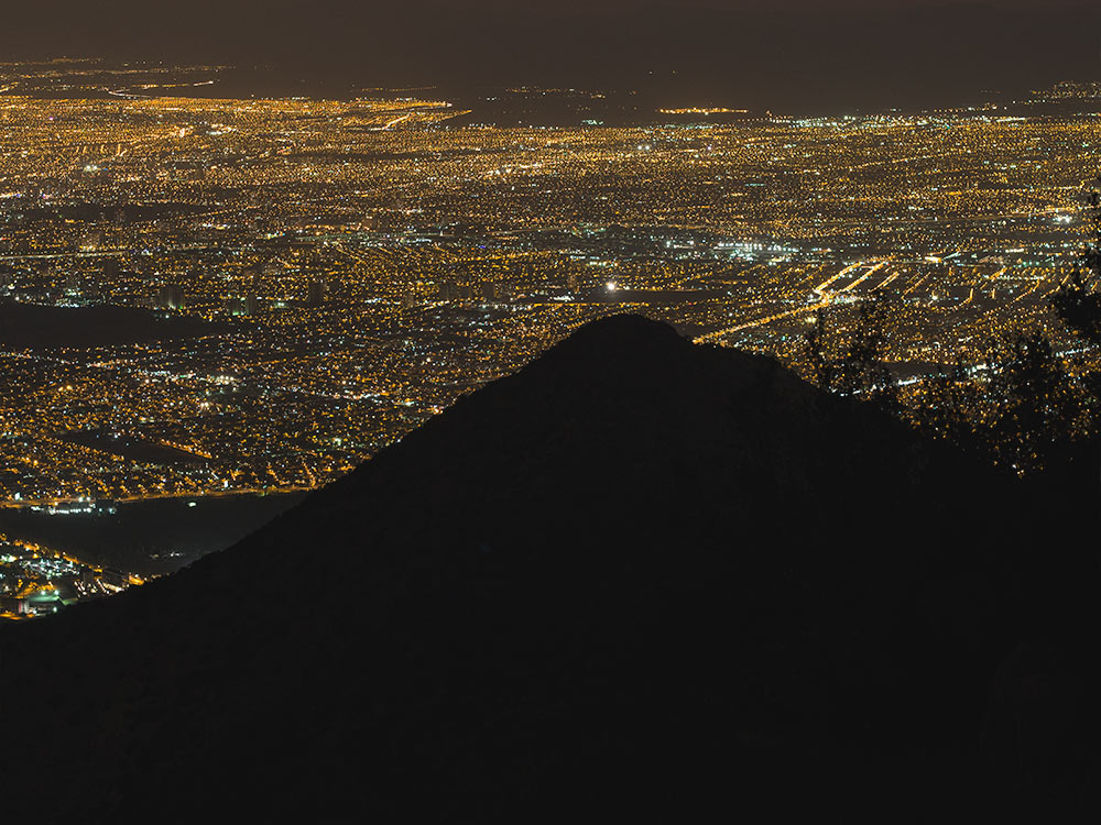 Santiago night city view - Trekking Santiago Chile